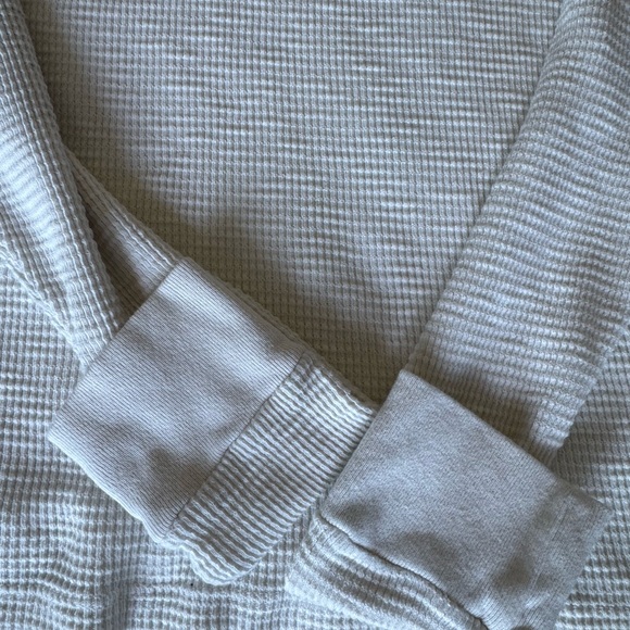 Re/Done White Waffle-Knit Crewneck Top - Picture 6 of 9